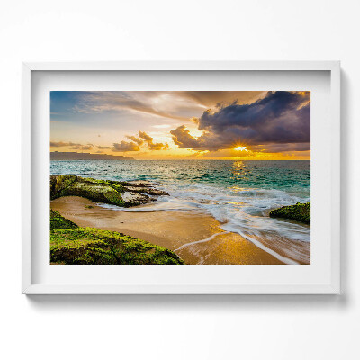Kép keretben Tengerparti naplemente