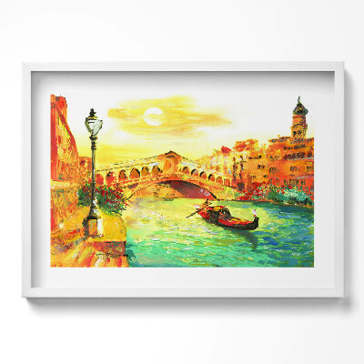 Kép keretben Híd csónakázás napfény