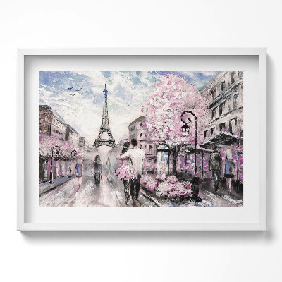 Kép keretben Párizsi táj romantikus pillanat