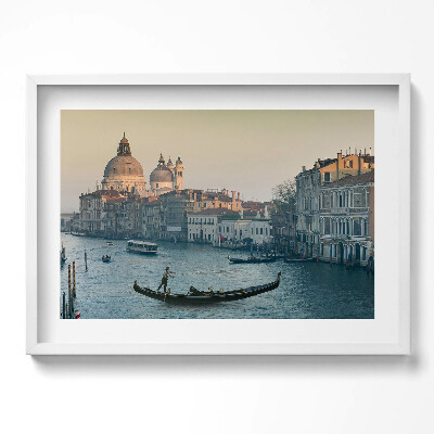 Kép keretben Velencei gondola a vízen