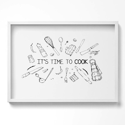 Kép keretben Főzéshez kapcsolódó eszközök és felirat
