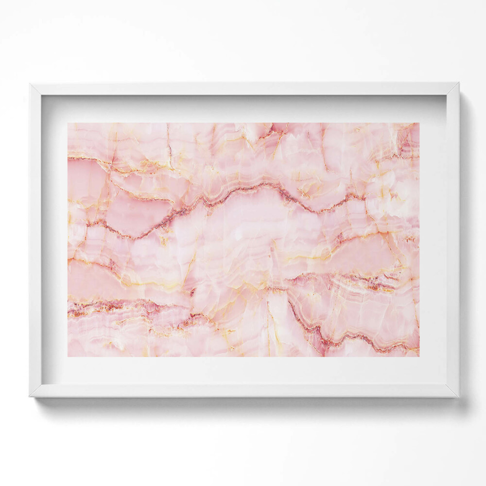 Kép keretben Rózsaszín márvány mintázat