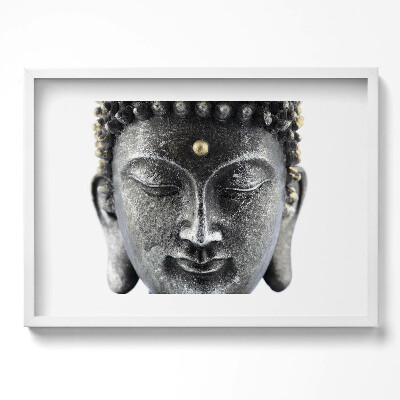 Kép keretben Buddha fej békés arckifejezés