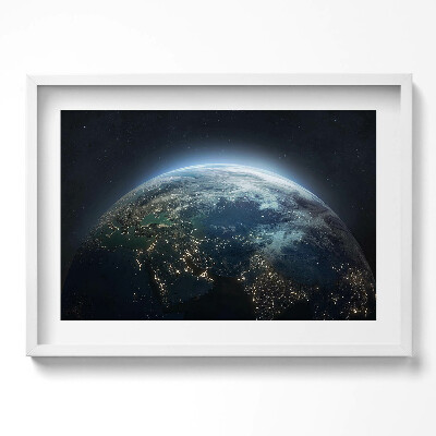 Kép keretben Föld látképe éjszaka