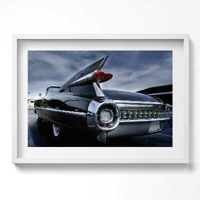 Kép keretben Retro autó hátulja klasszikus stílus