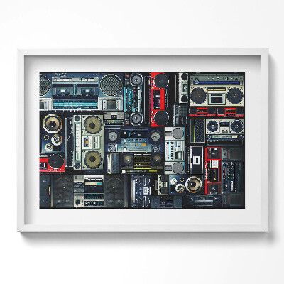 Kép keretben Retro rádiók és magnók összeállítása