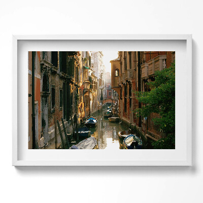 Kép keretben Velencei csatorna napfényben