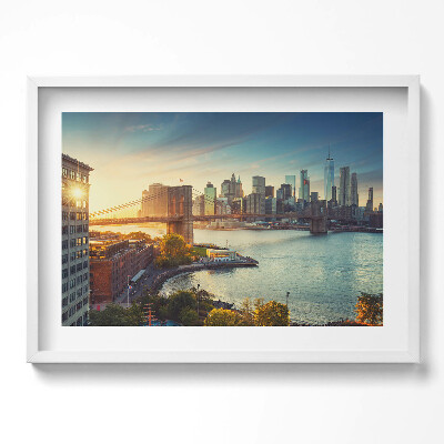 Kép keretben Brooklyni híd és városkép