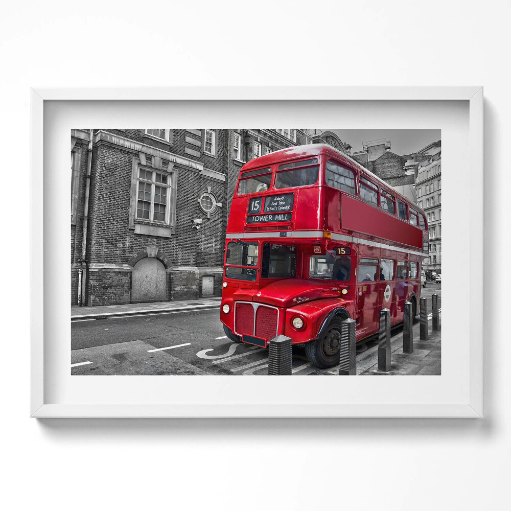 Kép keretben Piros londoni busz