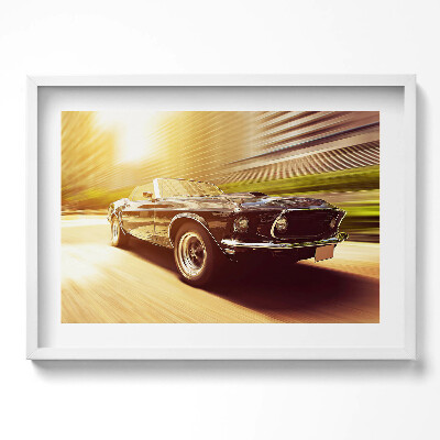 Kép keretben Futó klasszikus autó
