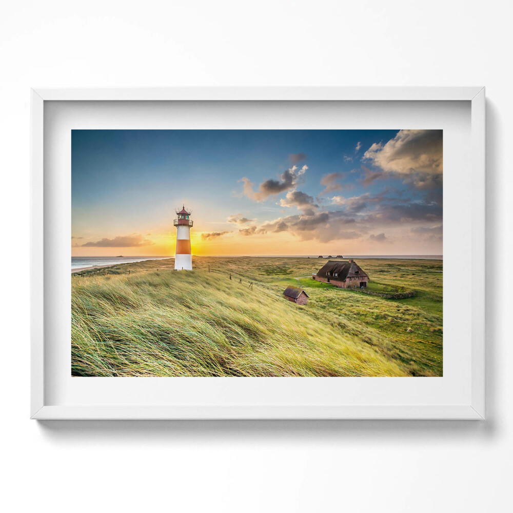 Kép keretben Fénytorony naplementében