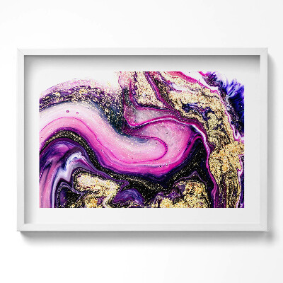 Kép keretben Absztrakt színes arany részletekkel