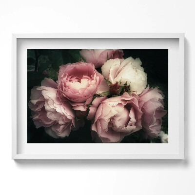 Kép keretben Rózsák egy csokorban