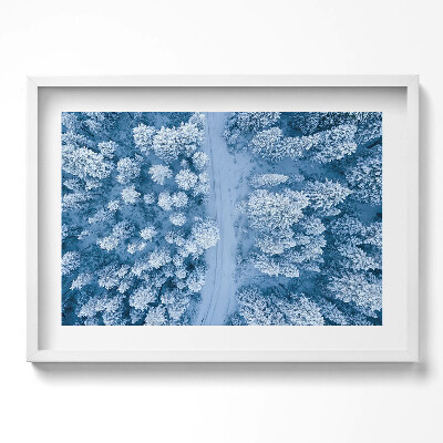 Kép keretben Téli erdő légi nézetből