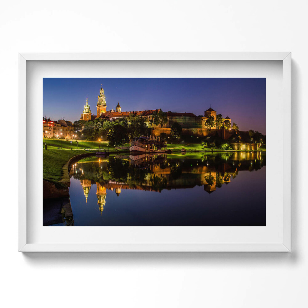 Kép keretben Vár és víz tükröződése