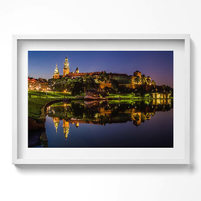 Kép keretben Vár és víz tükröződése