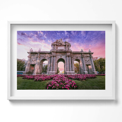 Kép keretben Gyönyörű diadalív virágokkal