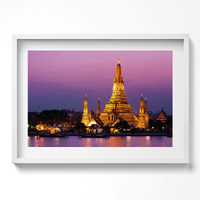 Kép keretben Aranyszínű templom naplemente