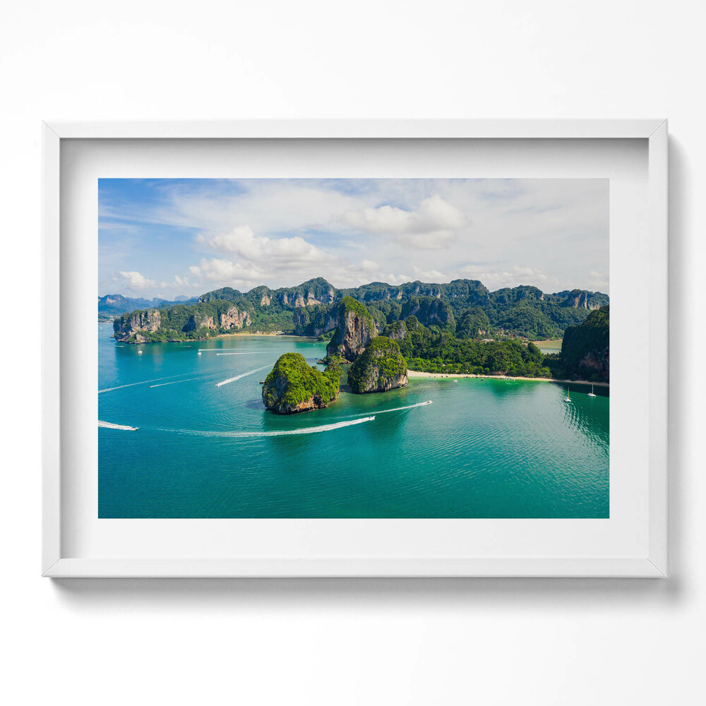 Kép keretben Tengerparti szigetek és hegyek