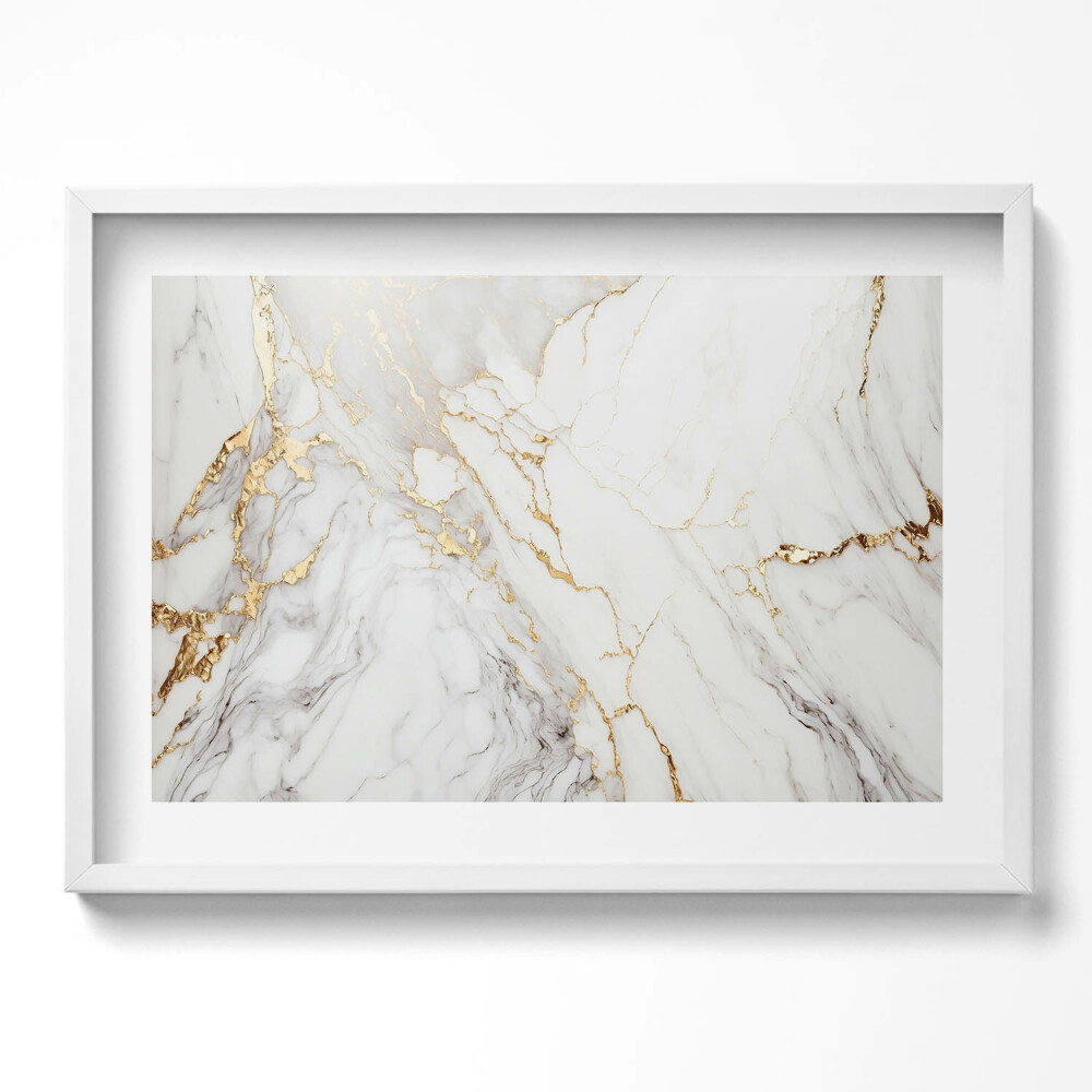 Kép keretben Márvány mintázat arany erezettel