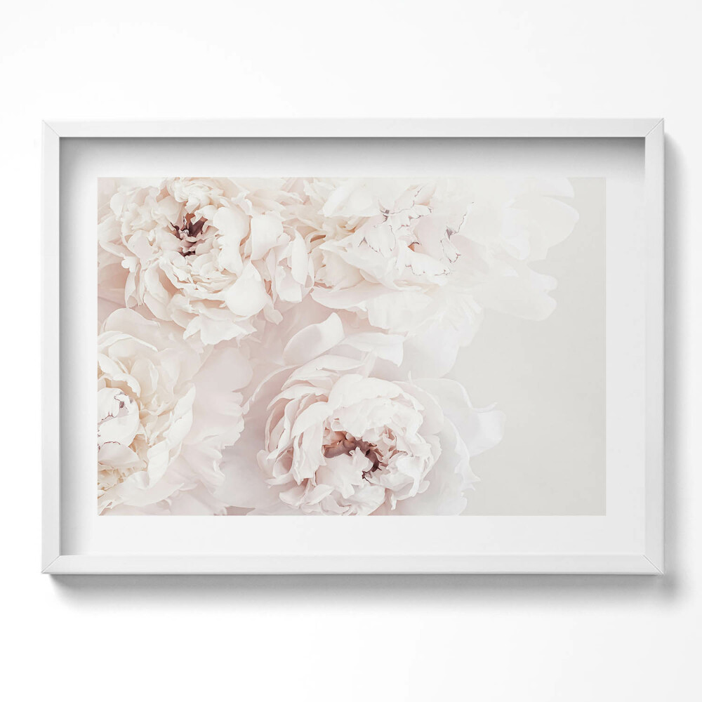 Kép keretben Rózsaszín virágok elegáns kompozíció