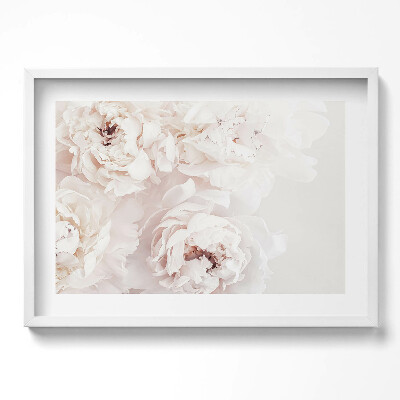 Kép keretben Rózsaszín virágok elegáns kompozíció