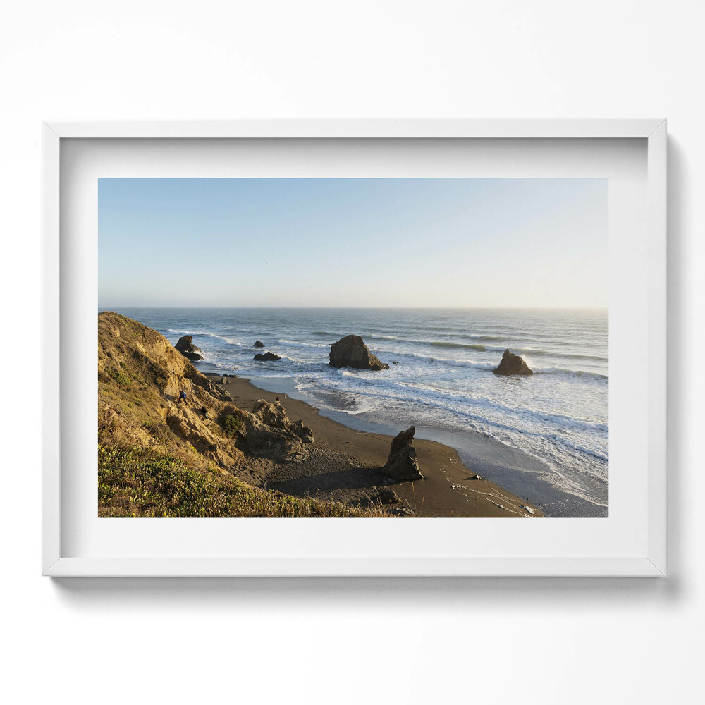 Kép keretben Tengerparti táj sziklákkal