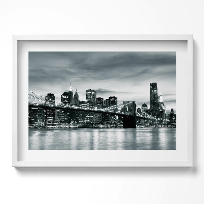 Kép keretben Brooklyn híd városi táj
