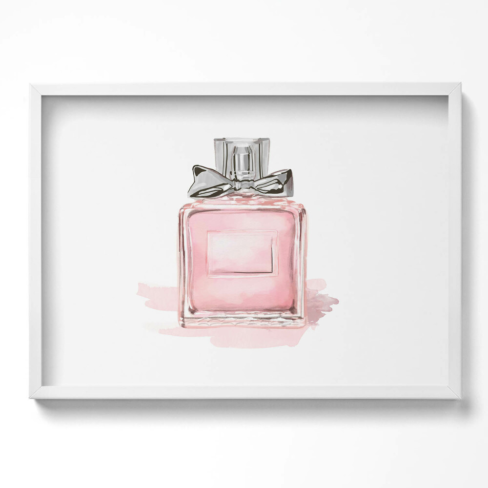 Kép keretben Rózsaszín parfüm üveg