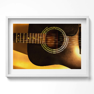 Kép keretben Gitár részlete meleg színek