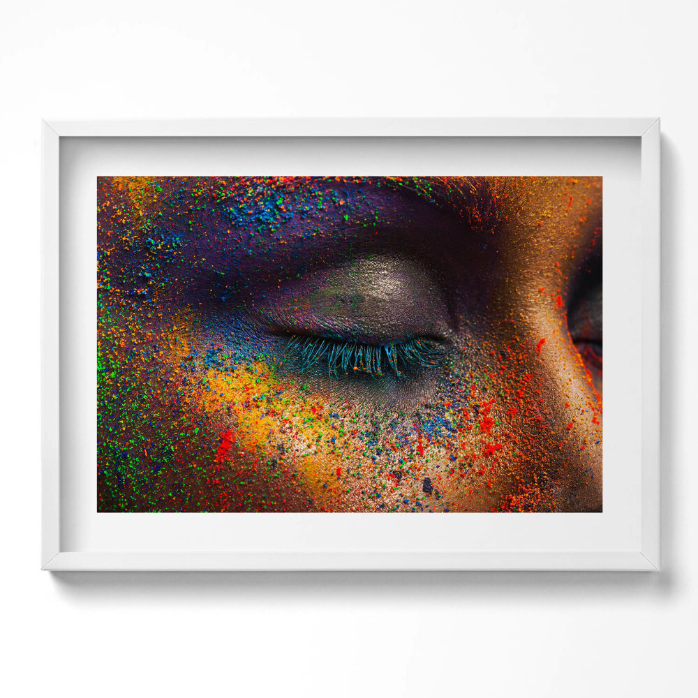 Kép keretben Színes csillogó szemhéj