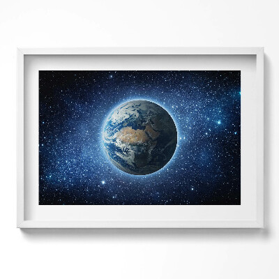 Kép keretben Föld bolygó az űrben