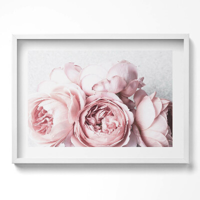Kép keretben Rózsaszín virágok csoportja