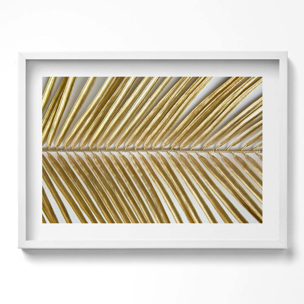 Kép keretben Arany színű pálmalevél mintázat