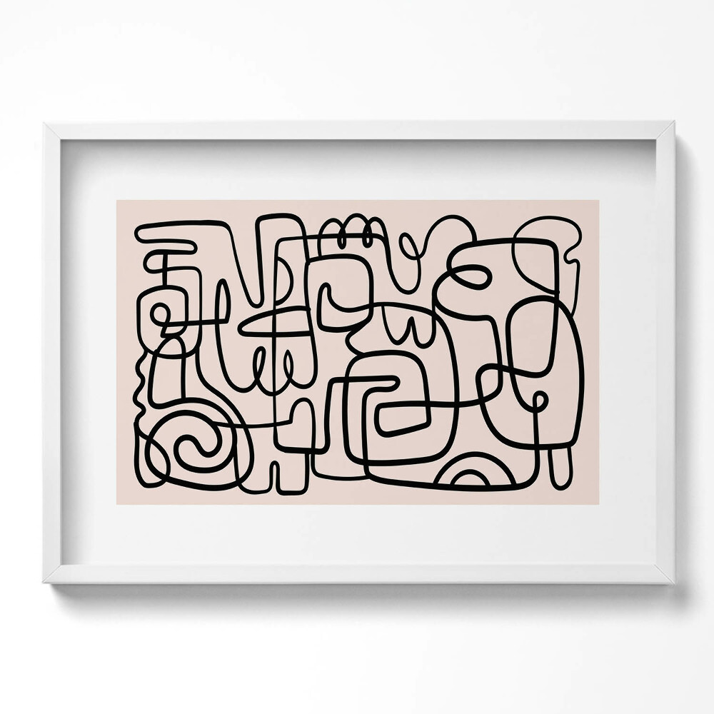 Kép keretben Absztrakt vonalak és formák