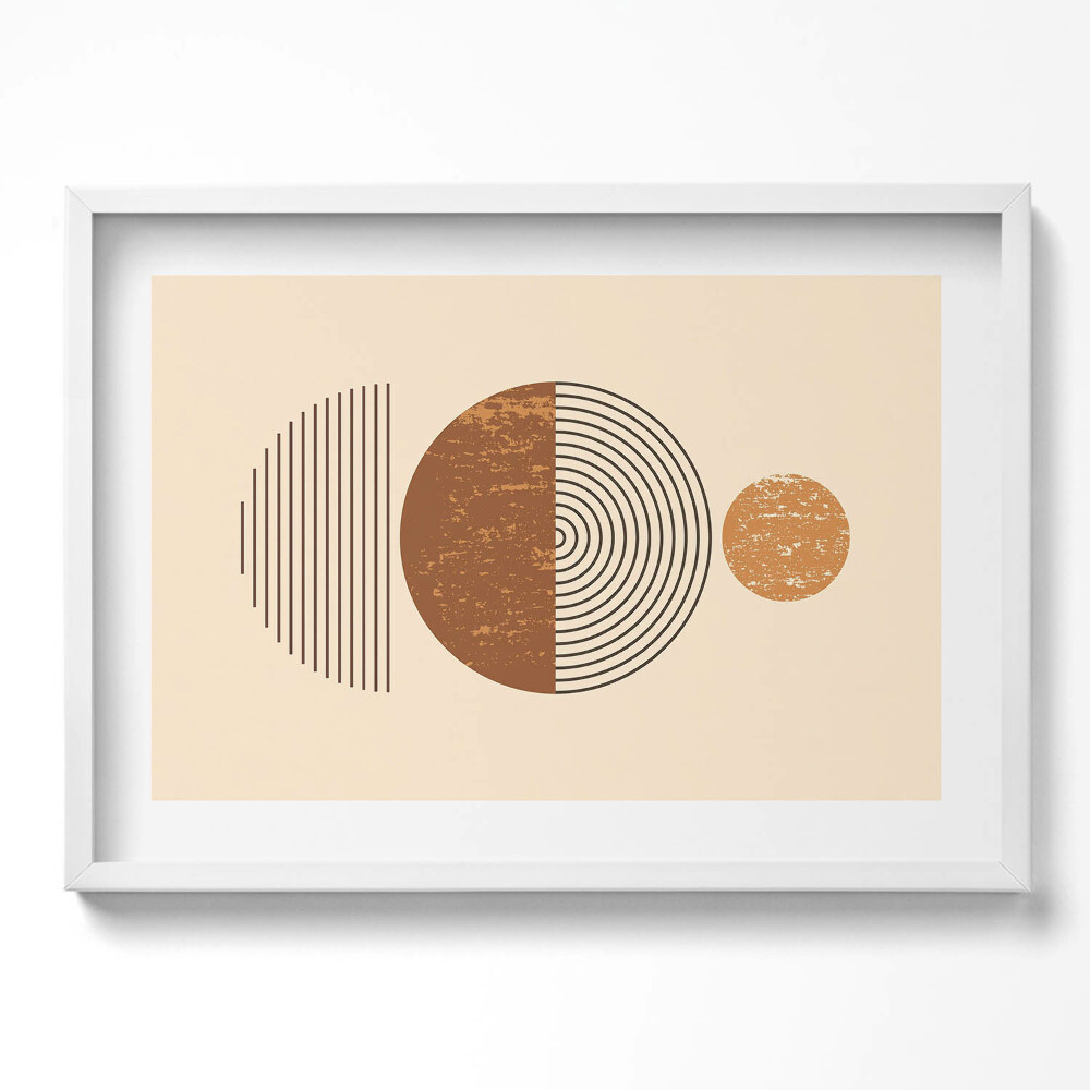 Kép keretben Geometriai formák és vonalak