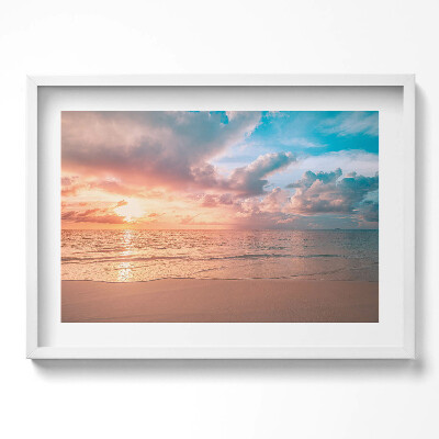 Kép keretben Naplemente a tengerparton