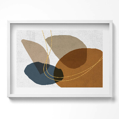 Kép keretben Absztrakt formák földszínek