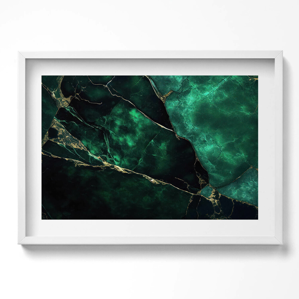 Kép keretben Zöld márvány textúra