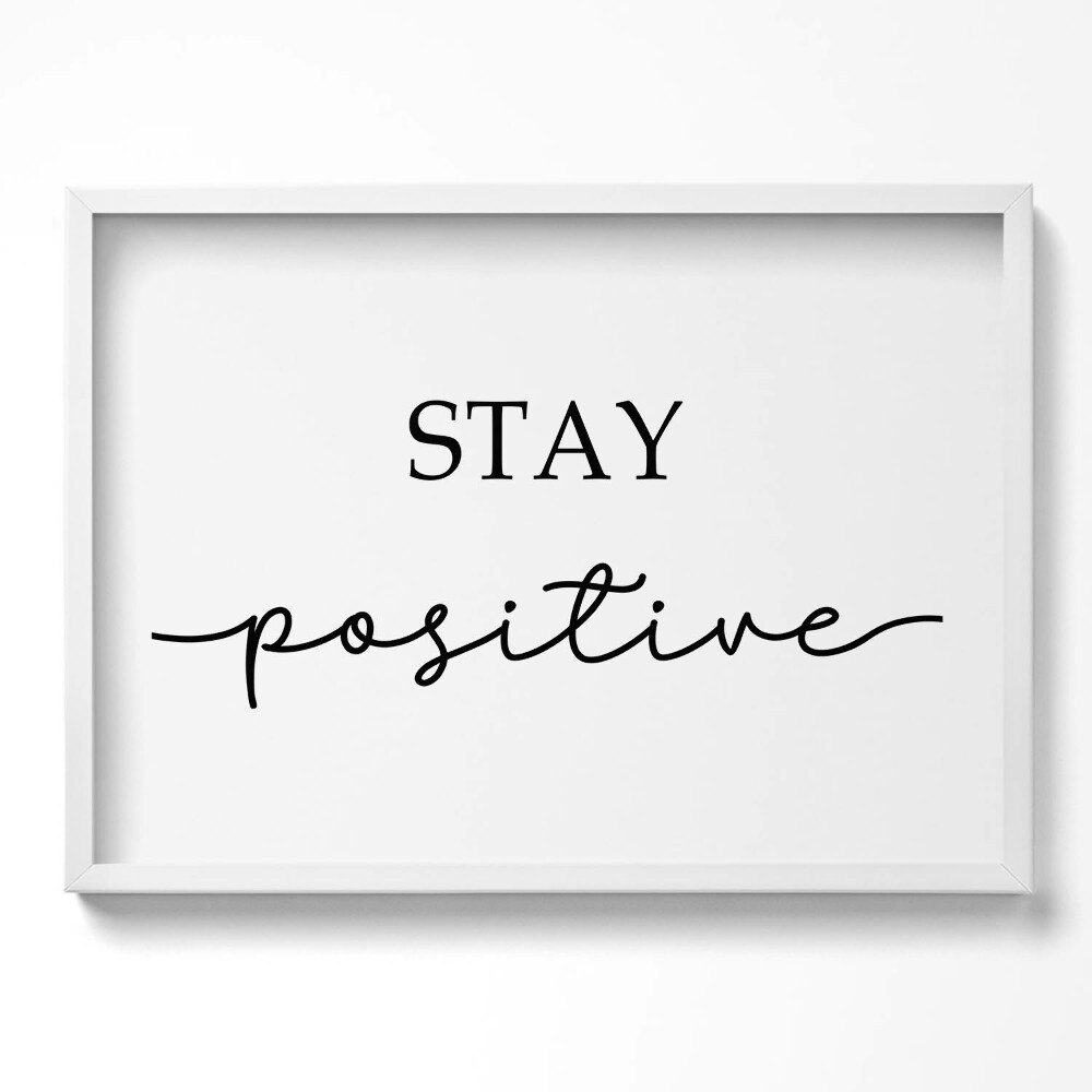 Kép keretben Pozitív üzenet inspiráló felirat