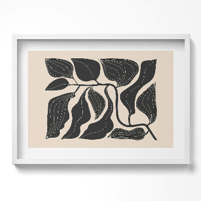 Kép keretben Absztrakt levélmotívum