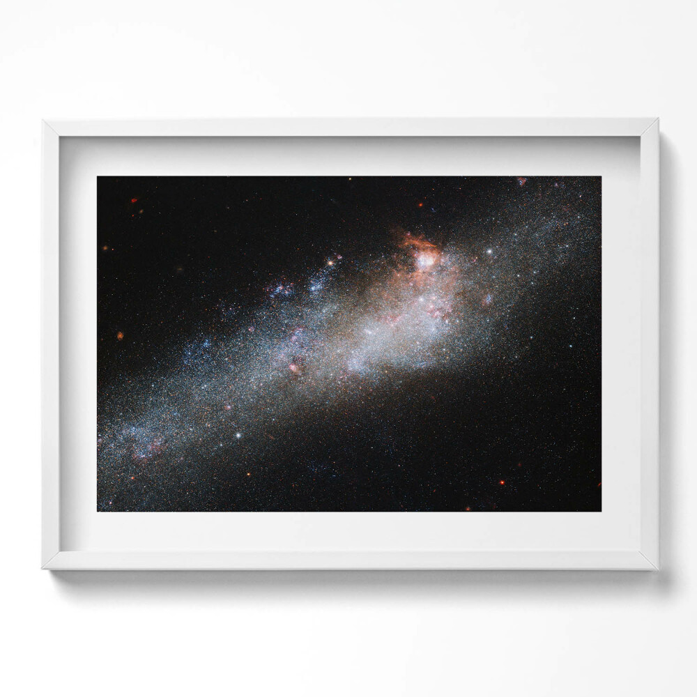 Kép keretben Galaxis csillagokkal és gázfelhőkkel