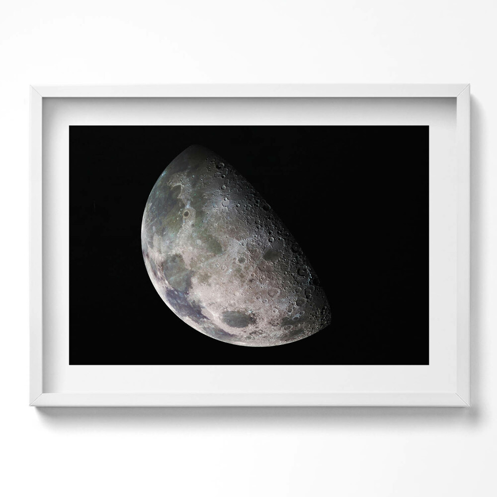 Kép keretben Félhold a sötét háttér előtt