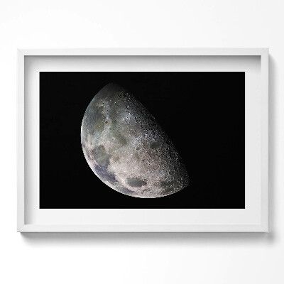 Kép keretben Félhold a sötét háttér előtt