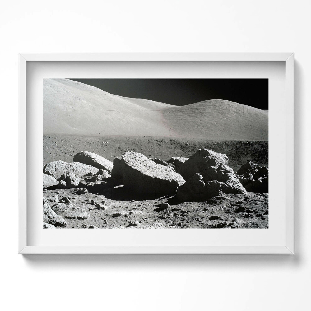 Kép keretben Holdbéli táj sziklák és homok