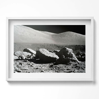 Kép keretben Holdbéli táj sziklák és homok