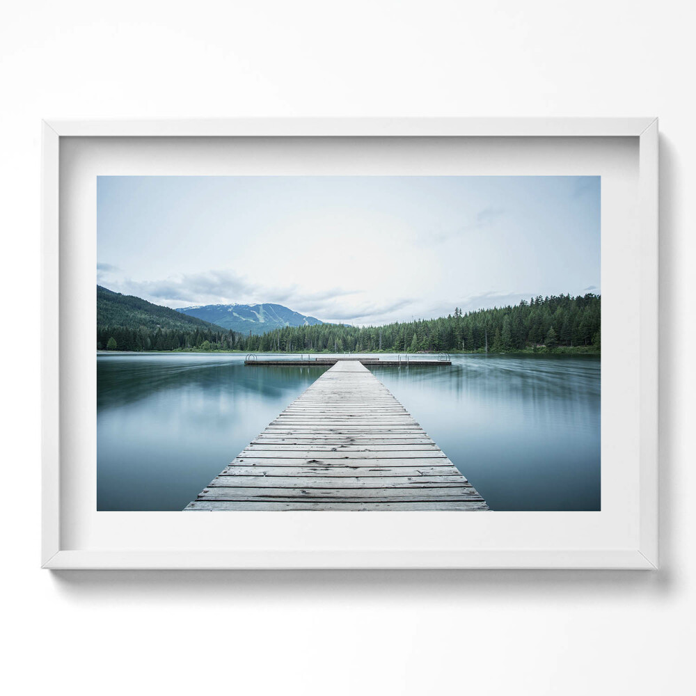 Kép keretben Híd a tó felett