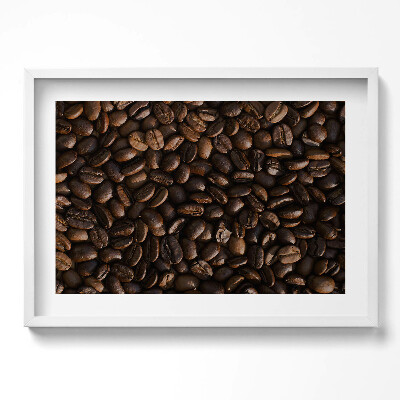 Kép keretben Kávészemek tömege