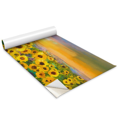 Dekoratív bútor matrica Festett napraforgómező