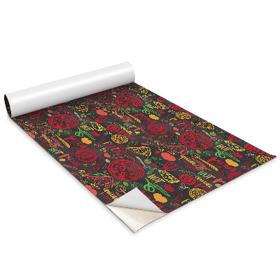 Bútor matrica Fast food pizza motívumok